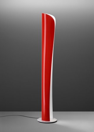 piantana monoblocco Cadmo di Artemide in acciaio rosso e bianco piantana monoblocco Cadmo di Artemide in acciaio rosso e bianco