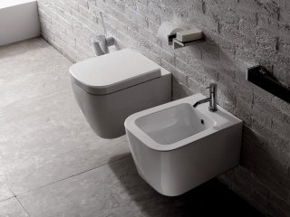 sanitari sospesi wc e bidet, misure L 36 x P 45 cm, Stone di Ceramica Globo sanitari sospesi wc e bidet, misure L 36 x P 45 cm, Stone di Ceramica Globo