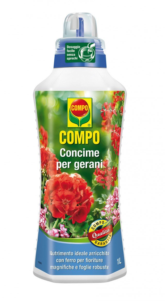 concime per gerani di Compo con formulazione NPK 8-6-6 concime per gerani di Compo con formulazione NPK 8-6-6