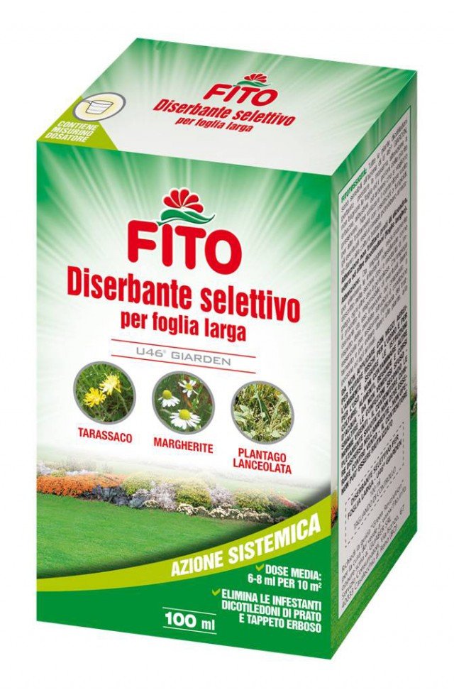 U46 Giarden di Fito è un diserbante ad azione sistemica che protegge il prato dalle principali piante infestanti a foglia larga U46 Giarden di Fito è un diserbante ad azione sistemica che protegge il prato dalle principali piante infestanti a foglia larga