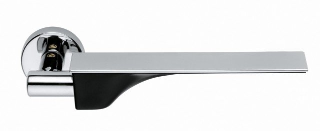 maniglia Serie DOB Duemiladodici H 373 di Fusital in ottone e acciaio inox con finitura cromo nero opaco maniglia Serie DOB Duemiladodici H 373 di Fusital in ottone e acciaio inox con finitura cromo nero opaco