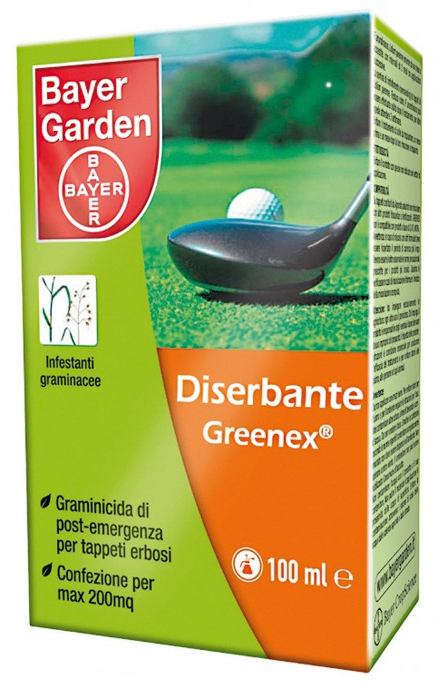 Greenex di Bayer Garden è il diserbante selettivo da usare in fase di post-emergenza che elimina le infestanti a foglia stretta del prato senza danneggiarlo Greenex di Bayer Garden è il diserbante selettivo da usare in fase di post-emergenza che elimina le infestanti a foglia stretta del prato senza danneggiarlo