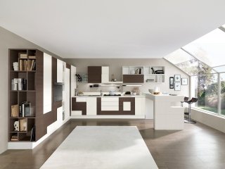 cucina Creativa di Lube banco snack in laminato Unicolor bianco neve opaco cucina Creativa di Lube banco snack in laminato Unicolor bianco neve opaco