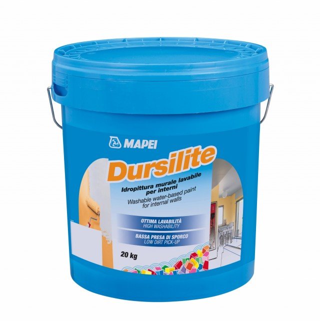 idropittura lavabile dall’effetto liscio, opaco e vellutato Dursilite di Mapei idropittura lavabile dall’effetto liscio, opaco e vellutato Dursilite di Mapei