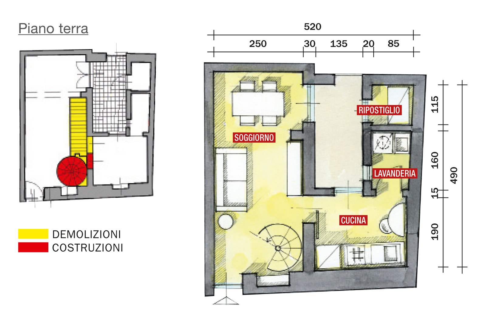 48 mq: bilocale su due livelli cose di casa Progetto casa 50 mq
