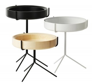 comodino Drum di Swedese con tre piedi comodino Drum di Swedese con tre piedi