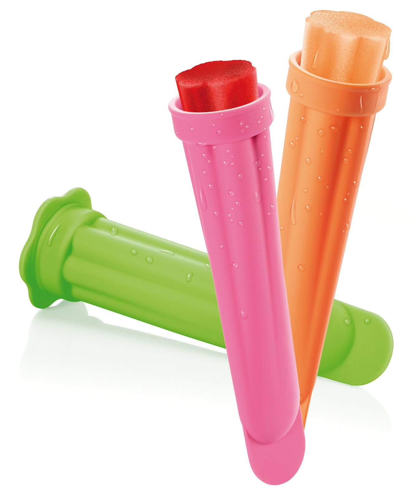 Sono realizzati in silicone alimentare gli stampi per gelati e ghiaccioli di Tescoma. Perfetti per i bambini, facilmente estraibili premendo il fondo dello stampo. Il succo in esubero si depositerà sul fondo e sarà divertente poterlo gustare sino all’ultima goccia. La confezione da 3: prezzo 12,90 euro. www.tescomaonline.com Sono realizzati in silicone alimentare gli stampi per gelati e ghiaccioli di Tescoma. Perfetti per i bambini, facilmente estraibili premendo il fondo dello stampo. Il succo in esubero si depositerà sul fondo e sarà divertente poterlo gustare sino all’ultima goccia. La confezione da 3: prezzo 12,90 euro. www.tescomaonline.com