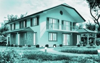 casa su due piani con giardino