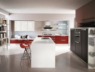cucina con isola bianca Gaia di Lube cucina con isola bianca Gaia di Lube