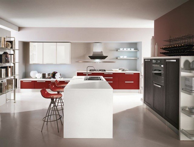 cucina con isola bianca Gaia di Lube cucina con isola bianca Gaia di Lube