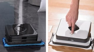 Braava 320 e 380 progettati da iROBOT possono essere impostati sia in modalità di pulizia a secco “Sweep” o umida “Mop” per pulire e lavare i pavimenti utilizzando panni in microfibra usa e getta o riutilizzabili. Le tecnologie NorthStar e Infrared tracking system consentono di costruire una mappa precisa della stanza anche al buio. Braava 380, in aggiunta rispetto al 320, propone il serbatoio ProClean Reservoir Pad, che mantiene il panno umido più a lungo. Braava 320: misura L 21,6 cm X H 7,9 cm. Prezzo 229 euro, Iva inclusa; Braava 380: misura L 21,6 cm X H 7,9 cm. Prezzo 319 euro, Iva inclusa. www.irobot.it Braava 320 e 380 progettati da iROBOT possono essere impostati sia in modalità di pulizia a secco “Sweep” o umida “Mop” per pulire e lavare i pavimenti utilizzando panni in microfibra usa e getta o riutilizzabili. Le tecnologie NorthStar e Infrared tracking system consentono di costruire una mappa precisa della stanza anche al buio. Braava 380, in aggiunta rispetto al 320, propone il serbatoio ProClean Reservoir Pad, che mantiene il panno umido più a lungo. Braava 320: misura L 21,6 cm X H 7,9 cm. Prezzo 229 euro, Iva inclusa; Braava 380: misura L 21,6 cm X H 7,9 cm. Prezzo 319 euro, Iva inclusa. www.irobot.it
