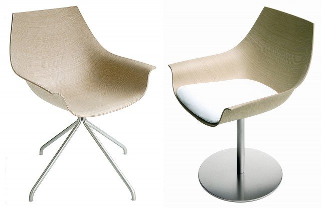 La poltrona Cox di La Palma è in compensato di rovere. Sfoggia forme curve e fluide, totalmente inedite e sorprendenti. La scocca è modellata grazie a una tecnologia tridimensionale, utilizzata normalmente per lo stampaggio della plastica. Il legno è lavorato per raggiungere uno spessore molto sottile (solo 6 mm). Comoda e sinuosa ha una forma avvolgenti, che si adatta alla forma del corpo. Il basamento è in acciaio inox sabbiato è disponibile in due versioni: seduta girevole con piede centrale o seduta fissa con basamento a quattro piedi. È possibile aggiungere un cuscino in pelle integrato. Misura L 60 x P 60 x H 83 cm. Altezza seduta 44 cm. Prezzo 609 euro. www.lapalma.it La poltrona Cox di La Palma è in compensato di rovere. Sfoggia forme curve e fluide, totalmente inedite e sorprendenti. La scocca è modellata grazie a una tecnologia tridimensionale, utilizzata normalmente per lo stampaggio della plastica. Il legno è lavorato per raggiungere uno spessore molto sottile (solo 6 mm). Comoda e sinuosa ha una forma avvolgenti, che si adatta alla forma del corpo. Il basamento è in acciaio inox sabbiato è disponibile in due versioni: seduta girevole con piede centrale o seduta fissa con basamento a quattro piedi. È possibile aggiungere un cuscino in pelle integrato. Misura L 60 x P 60 x H 83 cm. Altezza seduta 44 cm. Prezzo 609 euro. www.lapalma.it