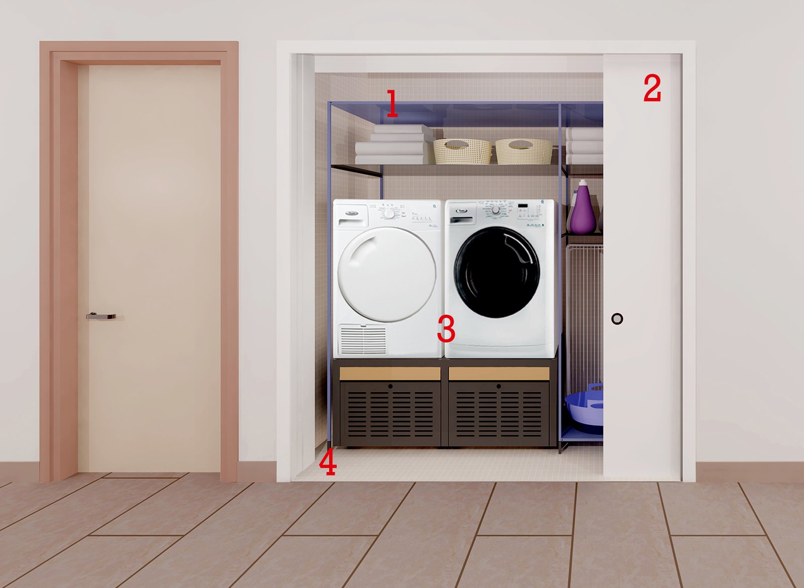La lavanderia in 1,5 mq cose di casa Lavabo e lavatrice affiancati
