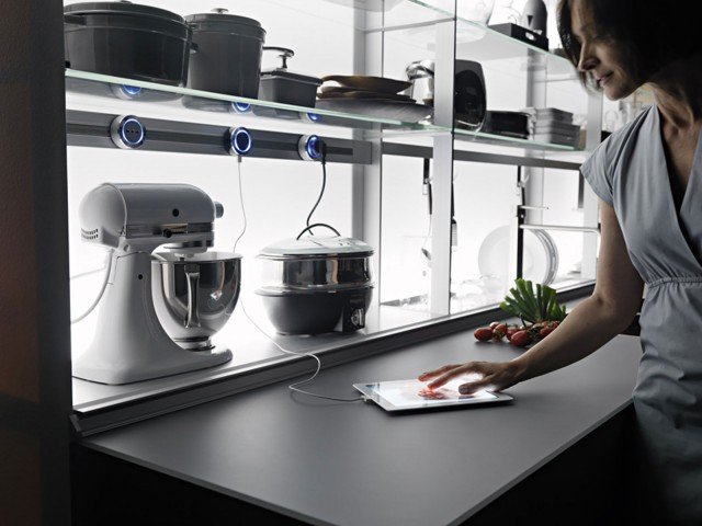 schienale attrezzato New Logica System di Valcucine schienale attrezzato New Logica System di Valcucine