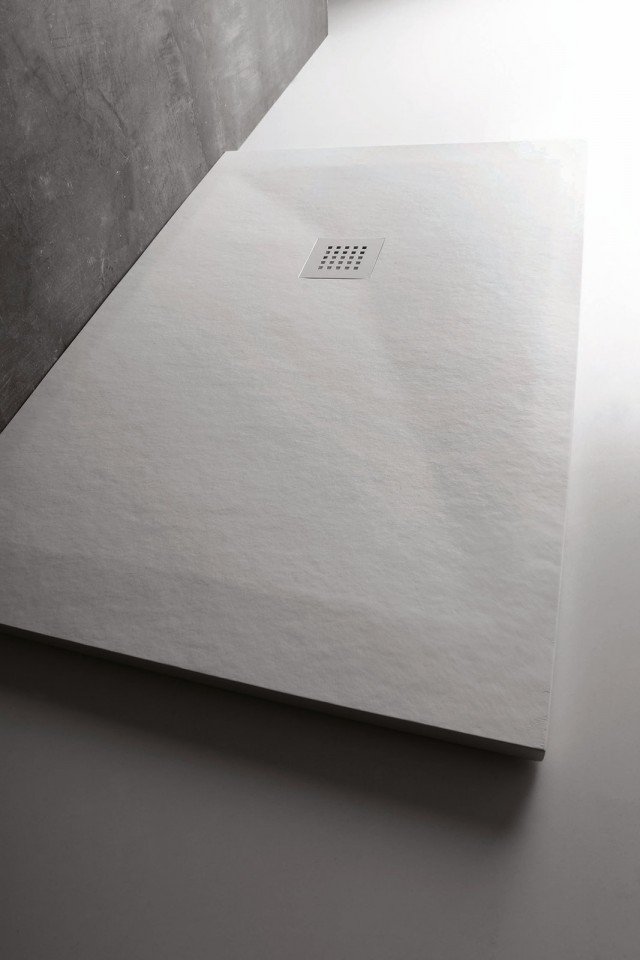 piatto doccia extrasottile Collezione 25 di Ceramica Cielo in Marmogres bianco piatto doccia extrasottile Collezione 25 di Ceramica Cielo in Marmogres bianco