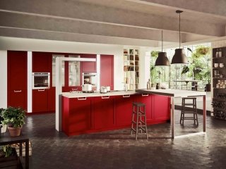 cucina rossa Lux di Snaidero cucina rossa Lux di Snaidero