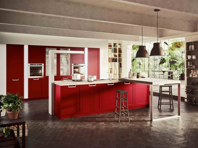 cucina rossa Lux di Snaidero cucina rossa Lux di Snaidero
