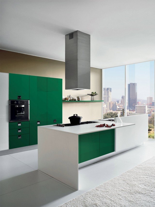 cucina con ante verdi in laminato Penelope di Aran Cucine cucina con ante verdi in laminato Penelope di Aran Cucine