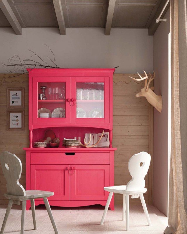 madia rosa collezione Tabià di Scandola madia rosa collezione Tabià di Scandola