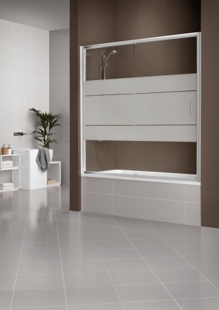 porta scorrevole per vasca Dukessa S-3000 di Duka in vetro securit con 6 mm di spessore porta scorrevole per vasca Dukessa S-3000 di Duka in vetro securit con 6 mm di spessore