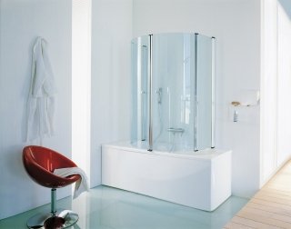 cabina doccia per vasca Eclisse della collezione Trendy di Samo cabina doccia per vasca Eclisse della collezione Trendy di Samo
