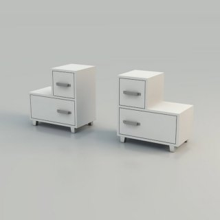 comodino LC 50 di Letti&Co con due cassetti in noce comodino LC 50 di Letti&Co con due cassetti in noce