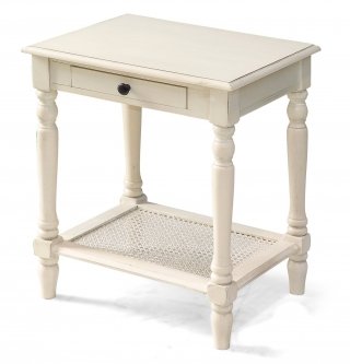 comodino Dione di Novità Homstile rétro con un cassetto in legno laccato bianco comodino Dione di Novità Homstile rétro con un cassetto in legno laccato bianco