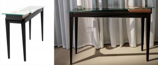Originale nella sua linea inconsueta Sbilenco è la console realizzata da Cerruti Baleri. La struttura è in legno impiallacciato in frassino tinto nero o tanganika tinto grigio/argento con piano in cristallo extra-chiaro da 12 mm. Misura L 148 x P 38 x H 95 cm. Prezzo 1.108. www.cerrutibaleri.com Originale nella sua linea inconsueta Sbilenco è la console realizzata da Cerruti Baleri. La struttura è in legno impiallacciato in frassino tinto nero o tanganika tinto grigio/argento con piano in cristallo extra-chiaro da 12 mm. Misura L 148 x P 38 x H 95 cm. Prezzo 1.108. www.cerrutibaleri.com