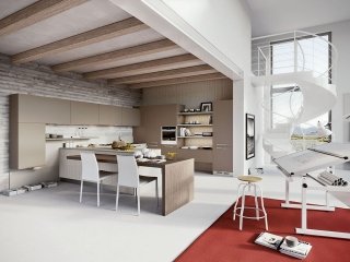 cucina Luna di Arredo3 con ante e pensili colorati cucina Luna di Arredo3 con ante e pensili colorati