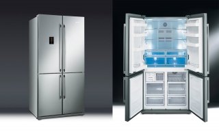 Il modello FQ60XPE di Smeg ha i cassetti dedicati agli alimenti freschi illuminati dal sistema Active Fresh Blu Light, che aumenta i tempi di conservazione di frutta e verdura e ne preserva più a lungo il contenuto vitaminico. Sia il vano frigorifero che i vani congelatore sono dotati poi di uno specifico sistema di aerazione che tiene controllata l’umidità, evitando la formazione di brina e rendendo il Side by Side totalmente No Frost. In Classe A+ e dispone della funzione Economy, che analizza come solitamente viene utilizzato l’elettrodomestico e ne ottimizza i cicli di lavoro per contenere al minimo il dispendio di elettricità. L 92 x P 72 x H 182 cm. Costa 2.537 euro. www.smeg.it Il modello FQ60XPE di Smeg ha i cassetti dedicati agli alimenti freschi illuminati dal sistema Active Fresh Blu Light, che aumenta i tempi di conservazione di frutta e verdura e ne preserva più a lungo il contenuto vitaminico. Sia il vano frigorifero che i vani congelatore sono dotati poi di uno specifico sistema di aerazione che tiene controllata l’umidità, evitando la formazione di brina e rendendo il Side by Side totalmente No Frost. In Classe A+ e dispone della funzione Economy, che analizza come solitamente viene utilizzato l’elettrodomestico e ne ottimizza i cicli di lavoro per contenere al minimo il dispendio di elettricità. L 92 x P 72 x H 182 cm. Costa 2.537 euro. www.smeg.it