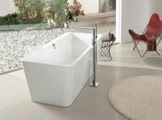 vasca rettangolare con angoli arrotondati Squaro Edge 12 di Villeroy & Boch in Quaryl® vasca rettangolare con angoli arrotondati Squaro Edge 12 di Villeroy & Boch in Quaryl®