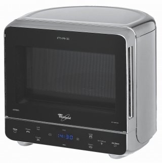 Il microonde Max di Whirlpool ha forma arrotondata per essere facilmente posizionato anche negli angoli. Compatto fuori e spazioso dentro, ha piatto girevole di 28 cm di diametro, pannello di comandi touch screen con un display a led blu e porta piatta, che permette di monitorare comodamente la cottura e garantire una pulizia più efficace. Misura L 32x P 38 x H 39 cm. Prezzo 219 euro. www.whirlpool.it Il microonde Max di Whirlpool ha forma arrotondata per essere facilmente posizionato anche negli angoli. Compatto fuori e spazioso dentro, ha piatto girevole di 28 cm di diametro, pannello di comandi touch screen con un display a led blu e porta piatta, che permette di monitorare comodamente la cottura e garantire una pulizia più efficace. Misura L 32x P 38 x H 39 cm. Prezzo 219 euro. www.whirlpool.it