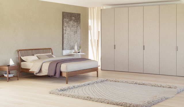 Stile NORDICO Il letto Sveva ha un design nordico ed è realizzato in noce canaletto massello; il piano di riposo è dotato di doghe regolabili. Misura L 175 x P 217 x H 97 cm. Prezzo 3.494 euro escluso materasso e biancheria. Il comodino coordinato ha un cassetto, misura L 45 x P 45 x H 47 cm e costa 1.482 euro. L’armadio Guardaroba 16.32 è modulare e ha le ante a battente rivestite in tessuto completamente sfoderabile, misura L 290,5 x P 63 x H 259 cm e costa 3.120 esclusa l’attrezzatura interna. Tutto di Flou. www.flou.it Stile NORDICO Il letto Sveva ha un design nordico ed è realizzato in noce canaletto massello; il piano di riposo è dotato di doghe regolabili. Misura L 175 x P 217 x H 97 cm. Prezzo 3.494 euro escluso materasso e biancheria. Il comodino coordinato ha un cassetto, misura L 45 x P 45 x H 47 cm e costa 1.482 euro. L’armadio Guardaroba 16.32 è modulare e ha le ante a battente rivestite in tessuto completamente sfoderabile, misura L 290,5 x P 63 x H 259 cm e costa 3.120 esclusa l’attrezzatura interna. Tutto di Flou. www.flou.it