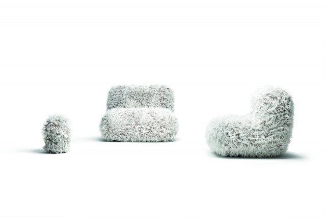 Fanno parte di una collezione di sedute, Chummy di Opinion Ciatti, poltrona e pouf in poliuretano stampato rivestito in pelliccia sintetica bianca. Disponibili anche in tessuto elastico colorato, stampato in finitura cemento. Misura pouf 37 x H 50 cm, poltrona L 105 x P 105 X H 90. Prezzo pouf 280 euro. www.opinionciatti.com Fanno parte di una collezione di sedute, Chummy di Opinion Ciatti, poltrona e pouf in poliuretano stampato rivestito in pelliccia sintetica bianca. Disponibili anche in tessuto elastico colorato, stampato in finitura cemento. Misura pouf 37 x H 50 cm, poltrona L 105 x P 105 X H 90. Prezzo pouf 280 euro. www.opinionciatti.com