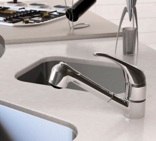 rubinetto cucina d’appoggio con bocca di erogazione orientabile e doccetta Cerab 250 di Ideal Standard rubinetto cucina d’appoggio con bocca di erogazione orientabile e doccetta Cerab 250 di Ideal Standard