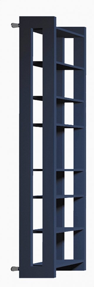 radiatore blu Paco di Brem con elementi verticali radiatore blu Paco di Brem con elementi verticali