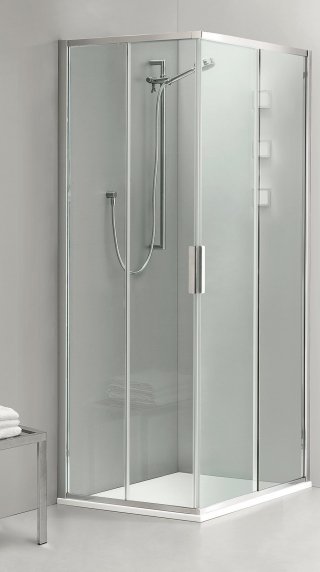 box doccia Chia di Calibe in acciaio inox e cristallo temperato 8 mm box doccia Chia di Calibe in acciaio inox e cristallo temperato 8 mm