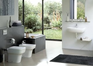water e bidet a terra arrotondati collezione Tesi Design di Ideal Standard water e bidet a terra arrotondati collezione Tesi Design di Ideal Standard