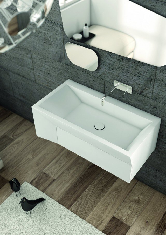 lavabo sospeso Teatro di Planit senza troppopieno lavabo sospeso Teatro di Planit senza troppopieno