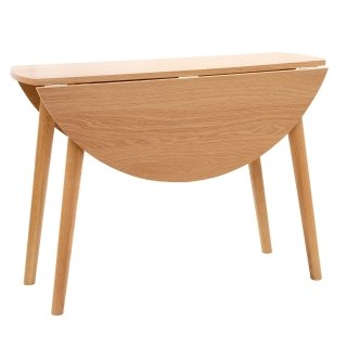 11. Apribile La consolle pieghevole si trasforma in un tavolo rotondo, è realizzata in rovere chiaro. Misura L 130 x P 30/80/130 x H 74 cm e costa 399 euro. Art. 4976 di Coincasa. www.coin.it 11. Apribile La consolle pieghevole si trasforma in un tavolo rotondo, è realizzata in rovere chiaro. Misura L 130 x P 30/80/130 x H 74 cm e costa 399 euro. Art. 4976 di Coincasa. www.coin.it