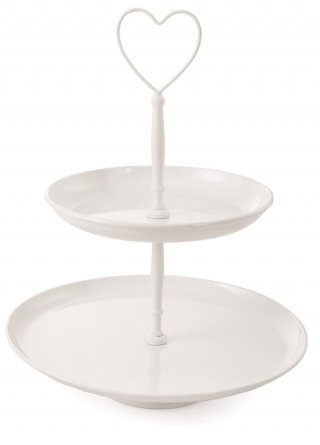 alzata in metallo smaltato bianco Coll. Dolci Pensieri di Villa D'Este Home - Tivoli alzata in metallo smaltato bianco Coll. Dolci Pensieri di Villa D'Este Home - Tivoli
