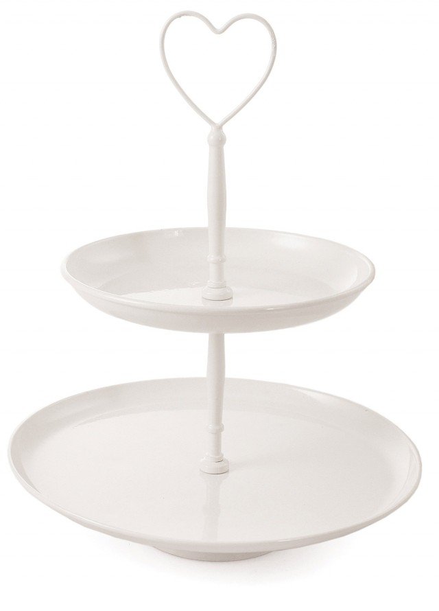 alzata in metallo smaltato bianco Coll. Dolci Pensieri di Villa D'Este Home - Tivoli alzata in metallo smaltato bianco Coll. Dolci Pensieri di Villa D'Este Home - Tivoli
