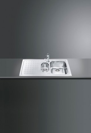 lavandino cucina LV100S-3 di Smeg della serie Stilla in acciaio inox lavandino cucina LV100S-3 di Smeg della serie Stilla in acciaio inox