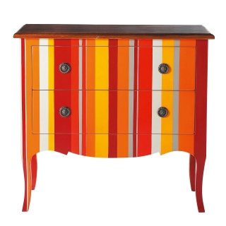 comò Sud di Maisons Du Monde a righe stile baiadera in legno e maniglie color bronzo invecchiato comò Sud di Maisons Du Monde a righe stile baiadera in legno e maniglie color bronzo invecchiato