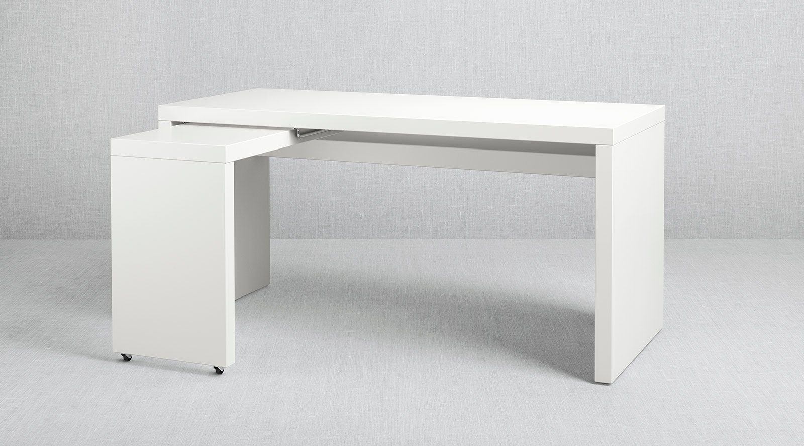 мальм письменный стол с выдвижной панелью белый 151x65 см