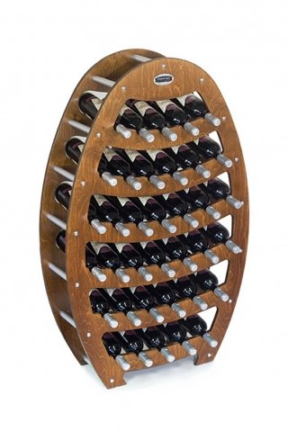 Offre posto a 36 bottiglie la cantinetta in legno finitura noce. I piedi sono in gomma, i distanziatori in metallo satinato. Misura L 75 x P 25 x H 120 cm. Costa 130 euro Botte B. 36 di Original legno www.original-legno.it Offre posto a 36 bottiglie la cantinetta in legno finitura noce. I piedi sono in gomma, i distanziatori in metallo satinato. Misura L 75 x P 25 x H 120 cm. Costa 130 euro Botte B. 36 di Original legno www.original-legno.it