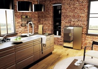 stufa a pellet automatica Denise di Palazzetti ha finitura in Alulife® stufa a pellet automatica Denise di Palazzetti ha finitura in Alulife®