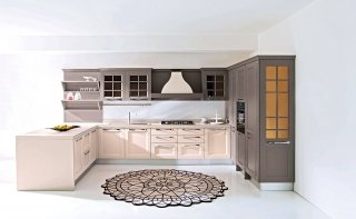 cucina country Ylenia di Aran Cucine con maniglie in metallo cromato cucina country Ylenia di Aran Cucine con maniglie in metallo cromato