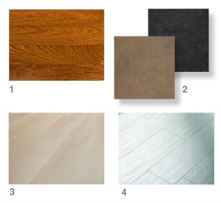 Parquet Merbau massello di Cristiani 2. Rivestimento Kerlite Buxi di Cotto D’Este 3. Piastrelle Montenapoleone Fast (effetto legno) di Del Conca 4. Rivestimento effetto legno Treverk Sign di Marazzi Parquet Merbau massello di Cristiani 2. Rivestimento Kerlite Buxi di Cotto D’Este 3. Piastrelle Montenapoleone Fast (effetto legno) di Del Conca 4. Rivestimento effetto legno Treverk Sign di Marazzi