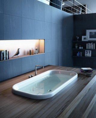 vasca idromassaggio da incasso Pearl di Glass Idromassaggio dotata di 10 getti Whirlpool e colonna scarico vasca idromassaggio da incasso Pearl di Glass Idromassaggio dotata di 10 getti Whirlpool e colonna scarico
